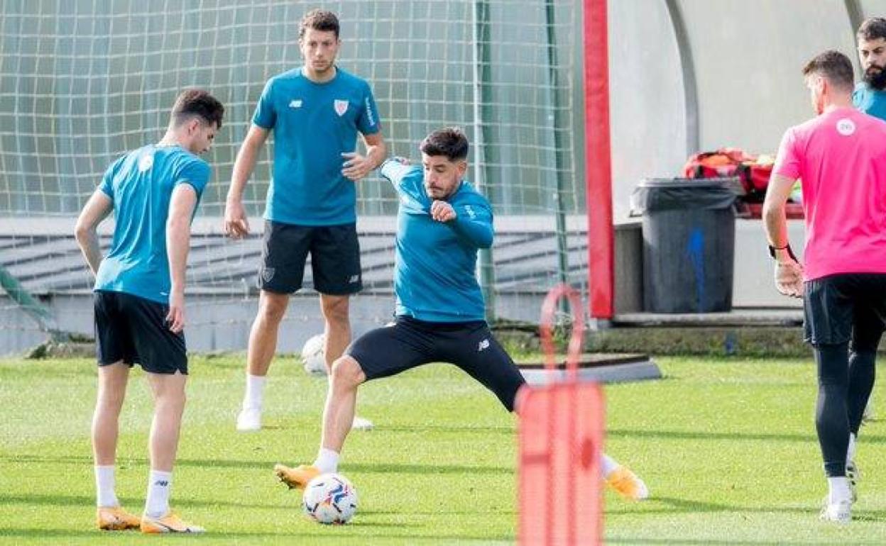 Yuri, en su regreso a los entrenamientos esta semana.