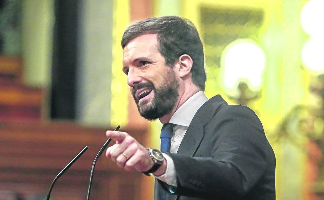 Pablo Casado cargó con dureza contra Pedro Sánchez por ceder ante los nacionalistas