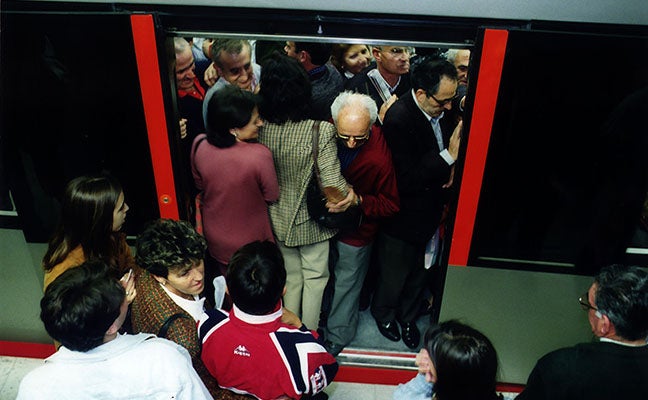 Fotos: El primer viaje del Metro Bilbao en imágenes