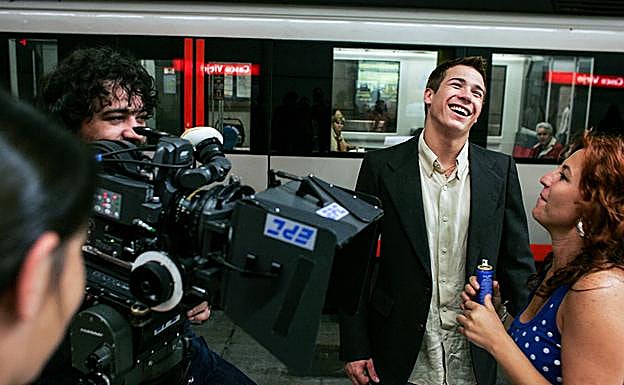 Ballesta en el rodaje de la película Ladrones