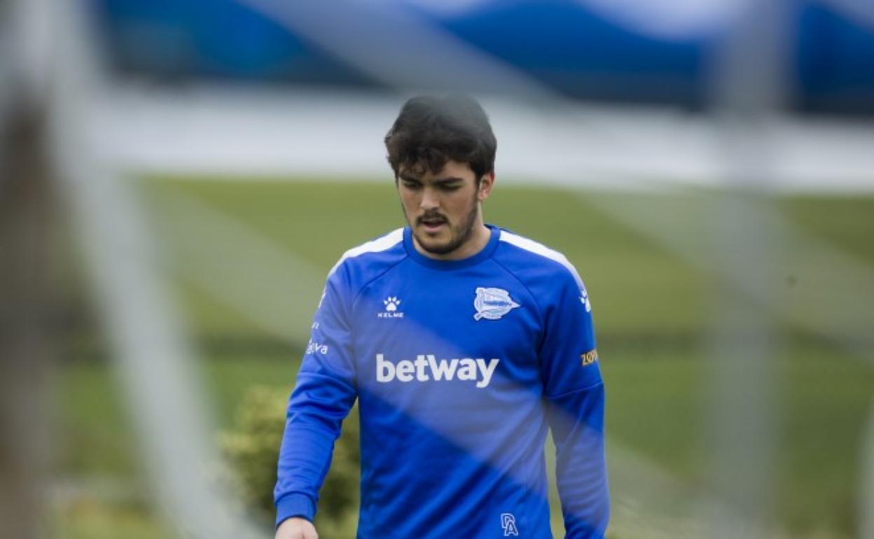 Aritz Castro tras un entrenamiento.