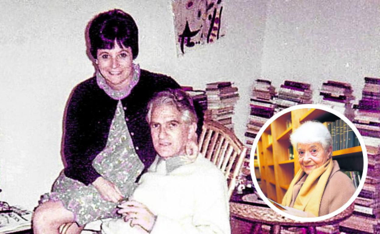 Sabina de la Cruz con su marido, Blas de Otero. 