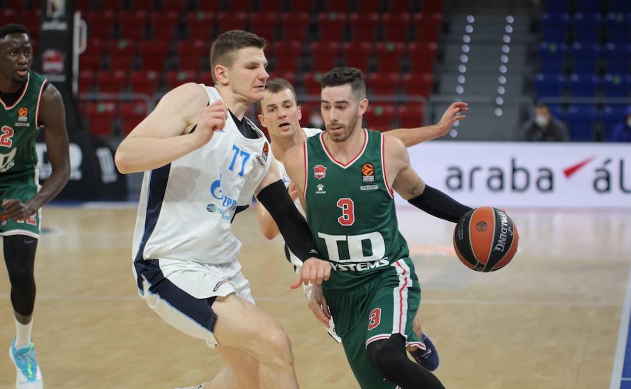 Vildoza, en el duelo de la Euroliga ante el Zenit. 