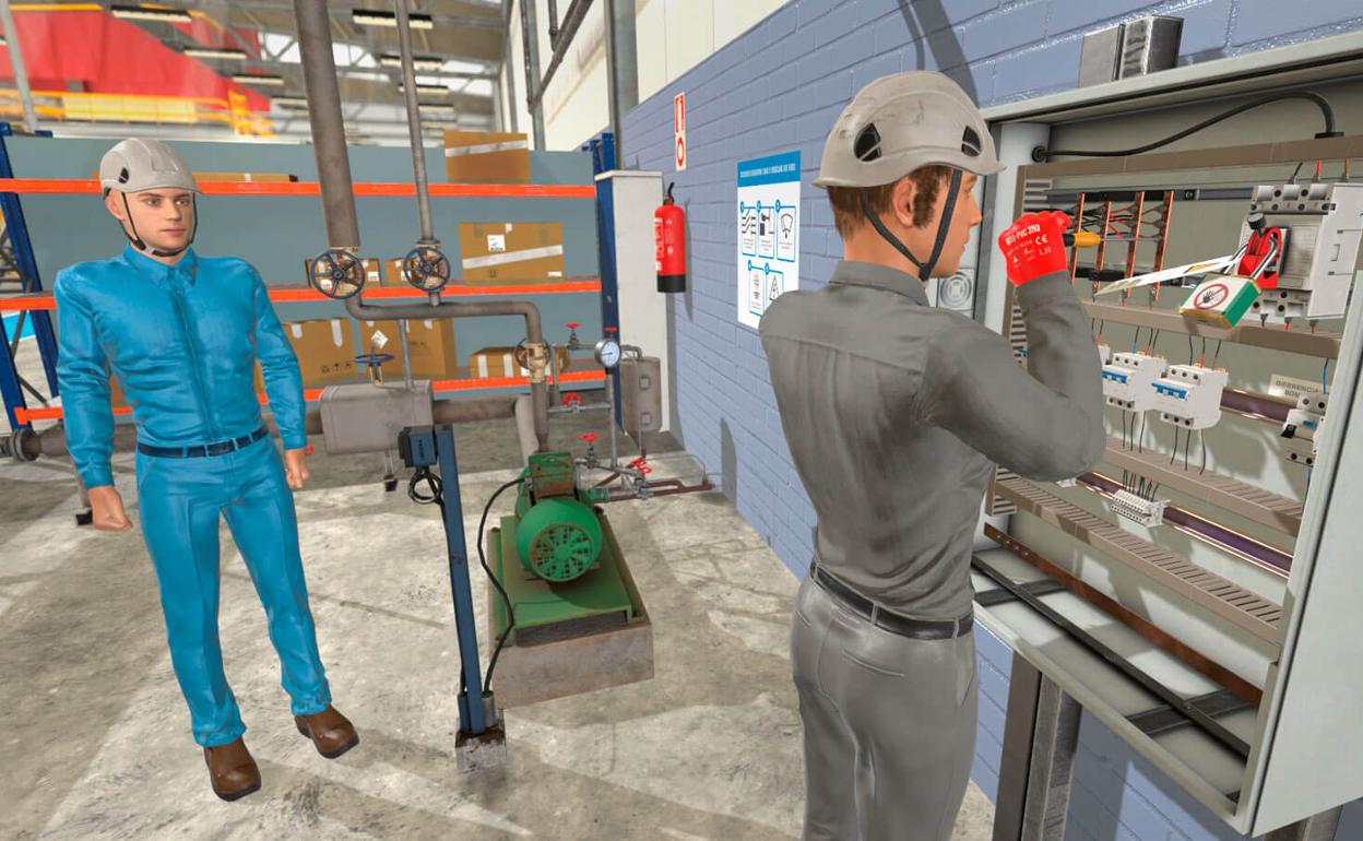 Formación en trabajos con riesgos eléctricos mediante realidad virtual