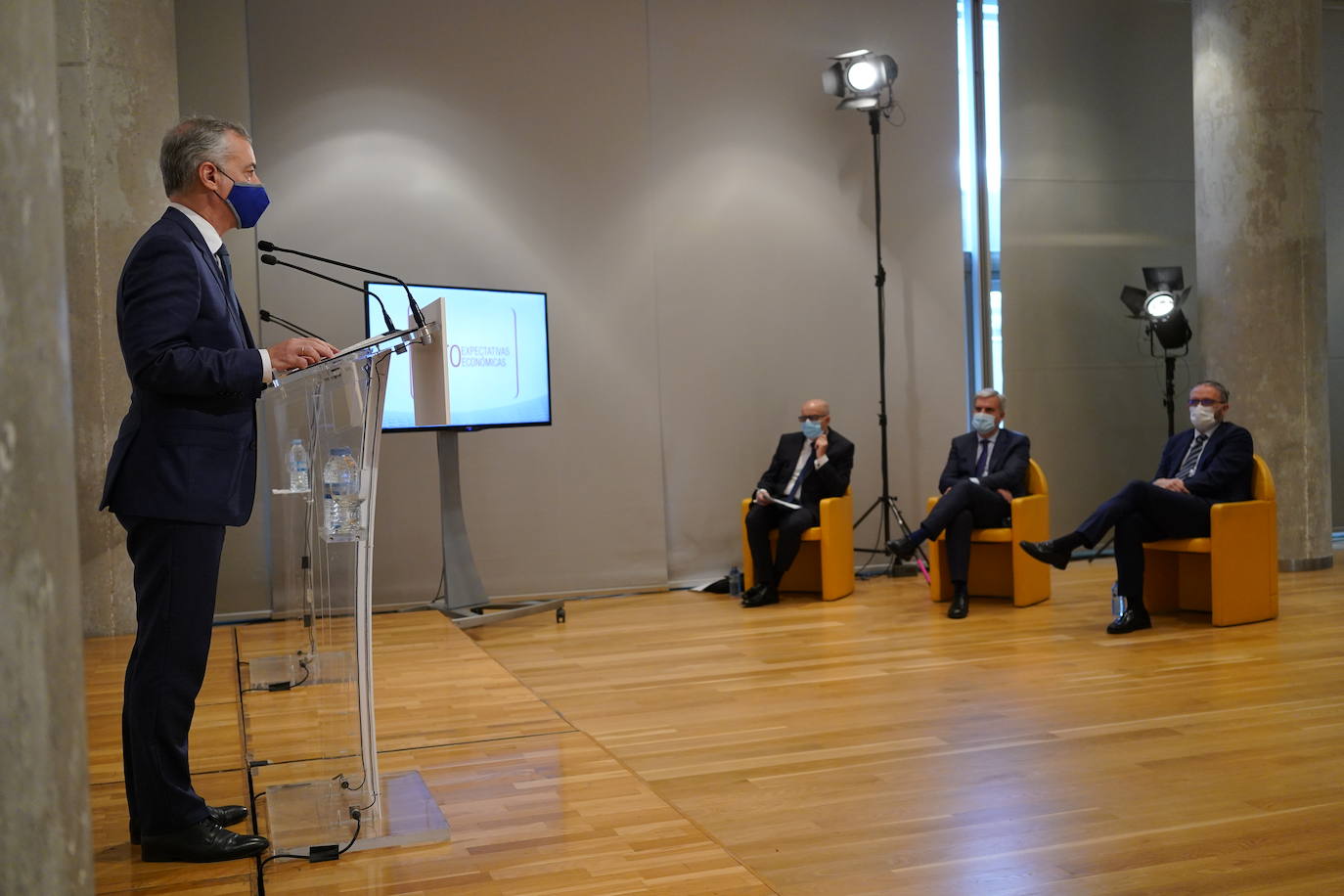 El lehendakari Iñigo Urkullu, durante su intervención.