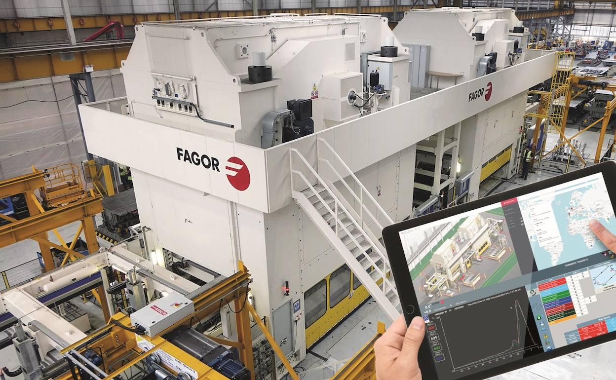 Maquina de de grandes dimensiones que está siendo fabricada en la planta de Fagor Arrasate incorporando tecnologías de Industria 4.0 