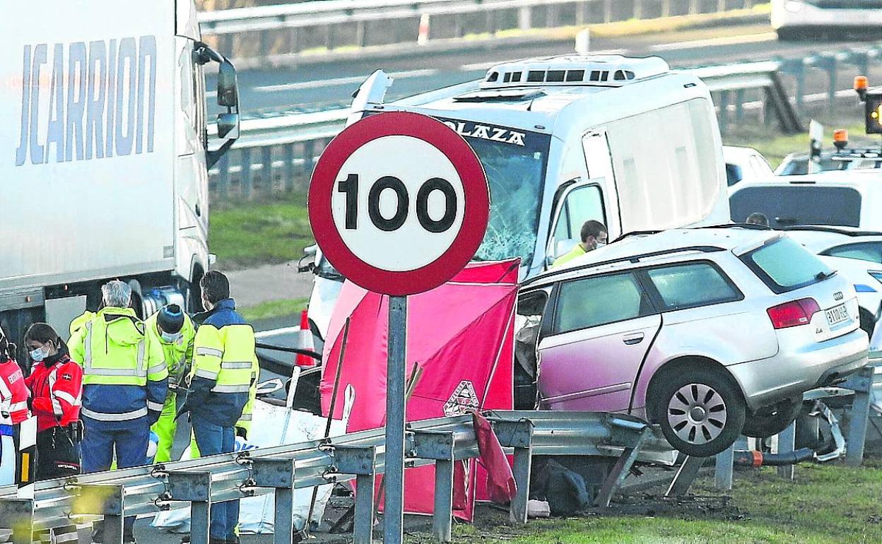 El último accidente con fallecidos hasta la fecha tuvo lugar en noviembre en la AP-1 en Arrazua-Ubarrundia.