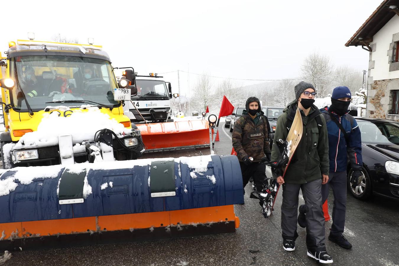 En Urkiola se han visto tablas de snowboard.