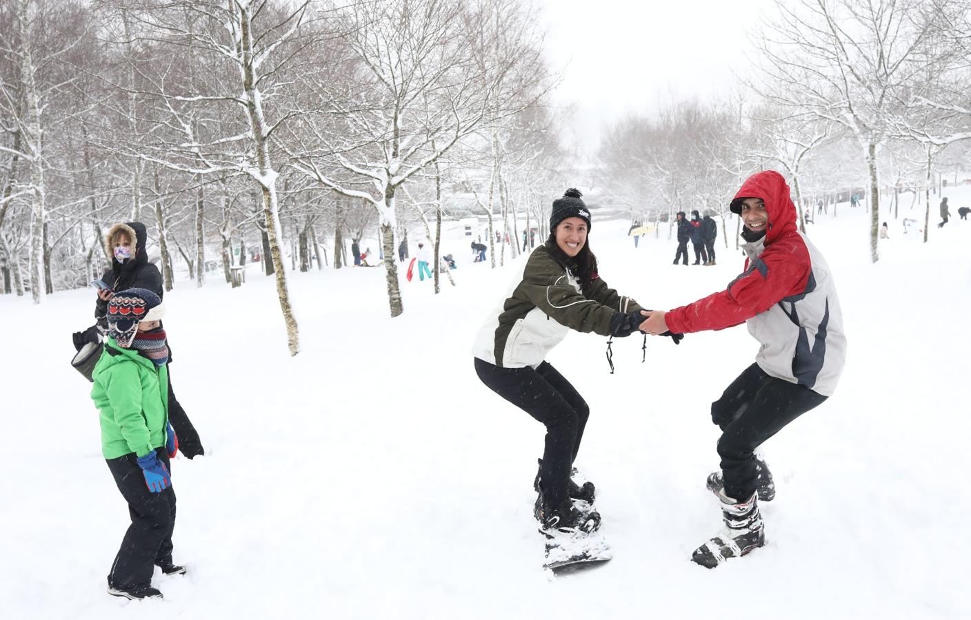 Tablas de snow y muchas ganas de disfrutar