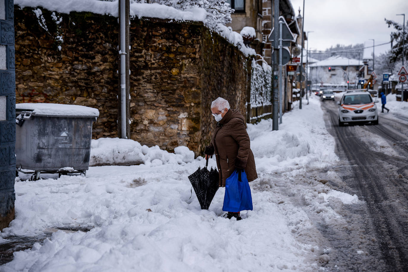 Fotos: La nieve vuelve a cubrir de blanco Álava