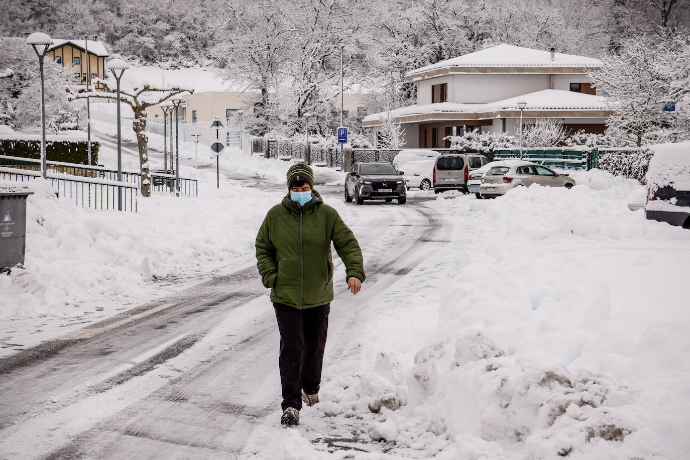 Fotos: La nieve vuelve a cubrir de blanco Álava