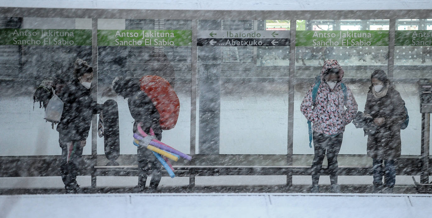 Fotos: La nieve vuelve a cubrir de blanco Álava