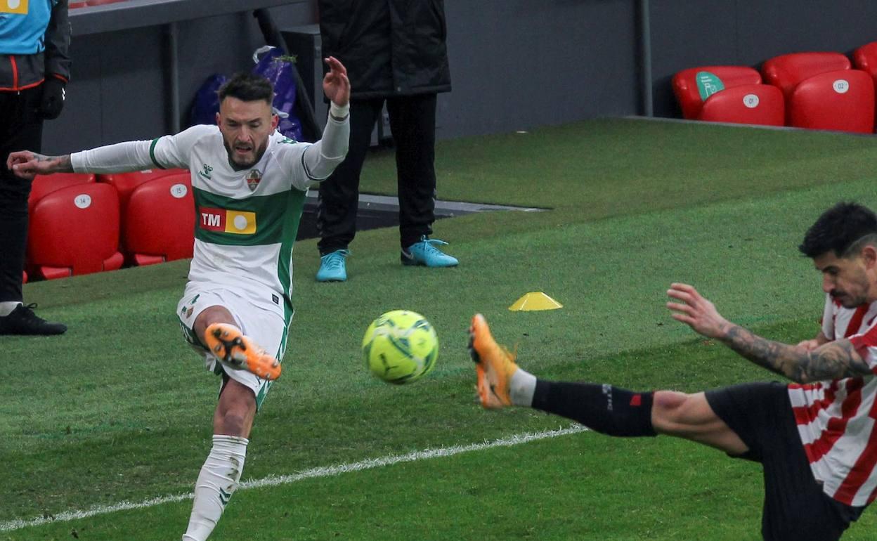 Yuri, en el duelo frente al Elche del pasado domingo.