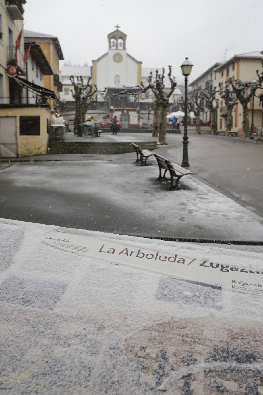 Poca nieve en La Arboleda