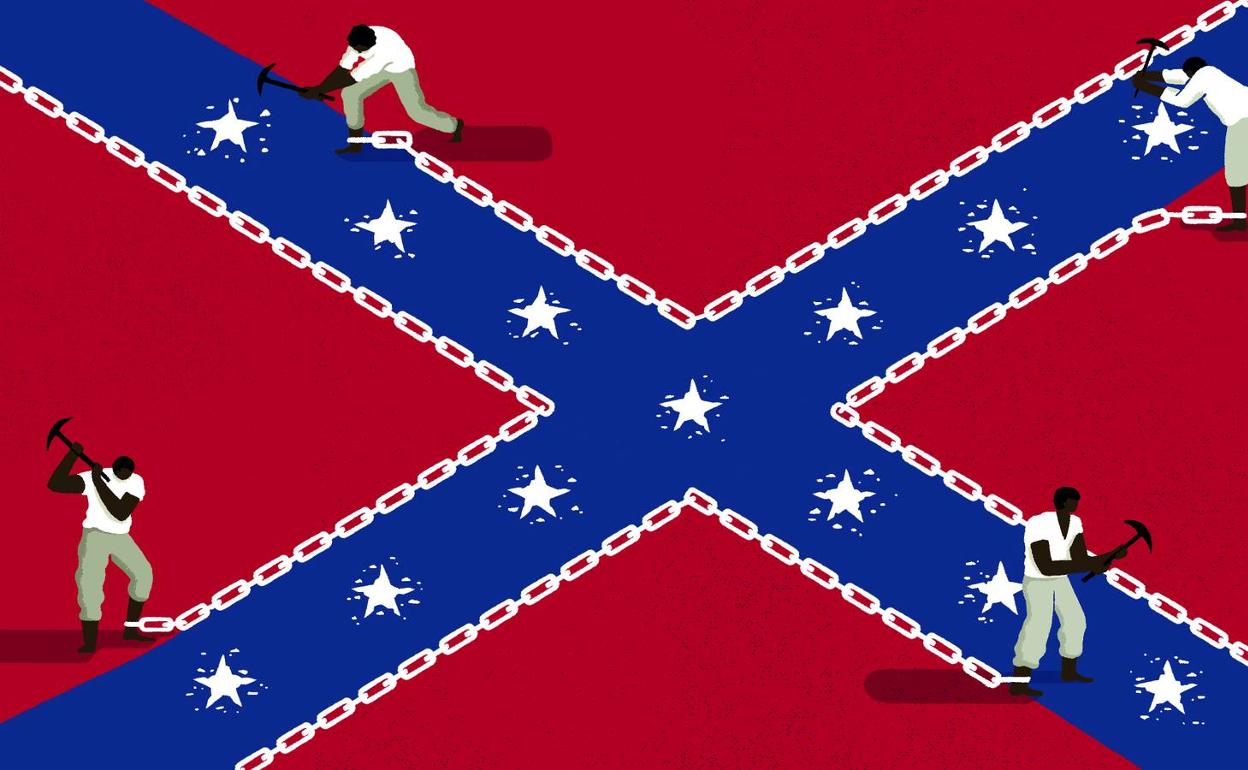 Una bandera bajo dos miradas