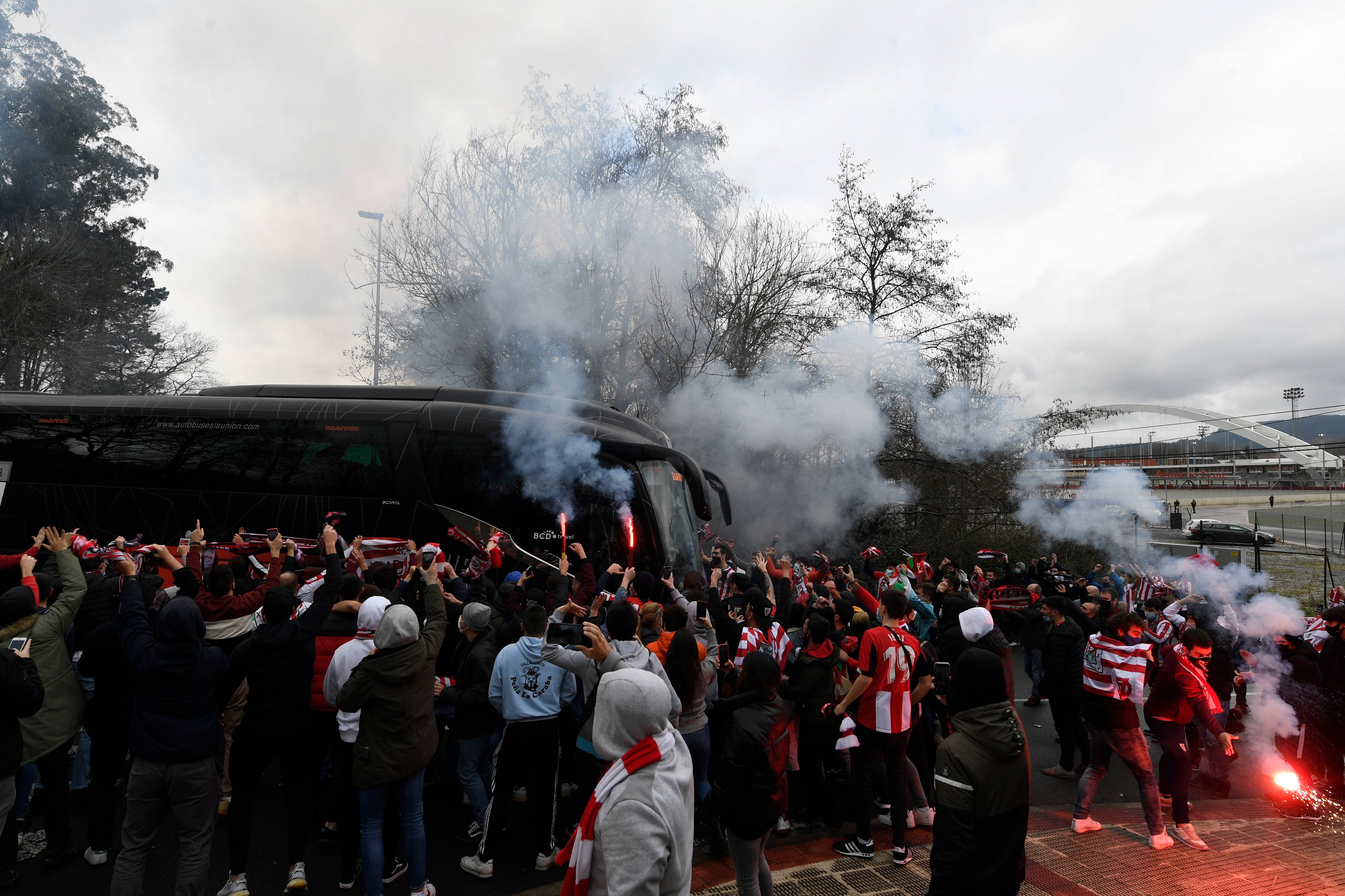 Fotos: Recibimiento al Athletic en Lezama