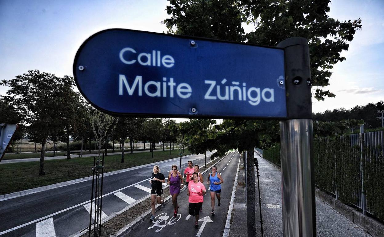 El nombre de la atleta Maite Zúñiga se incorporó al callejero en los años noventa. 
