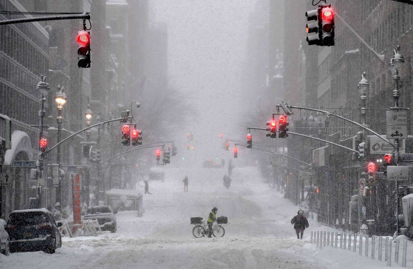 Fotos: La primera gran nevada del año en Nueva York