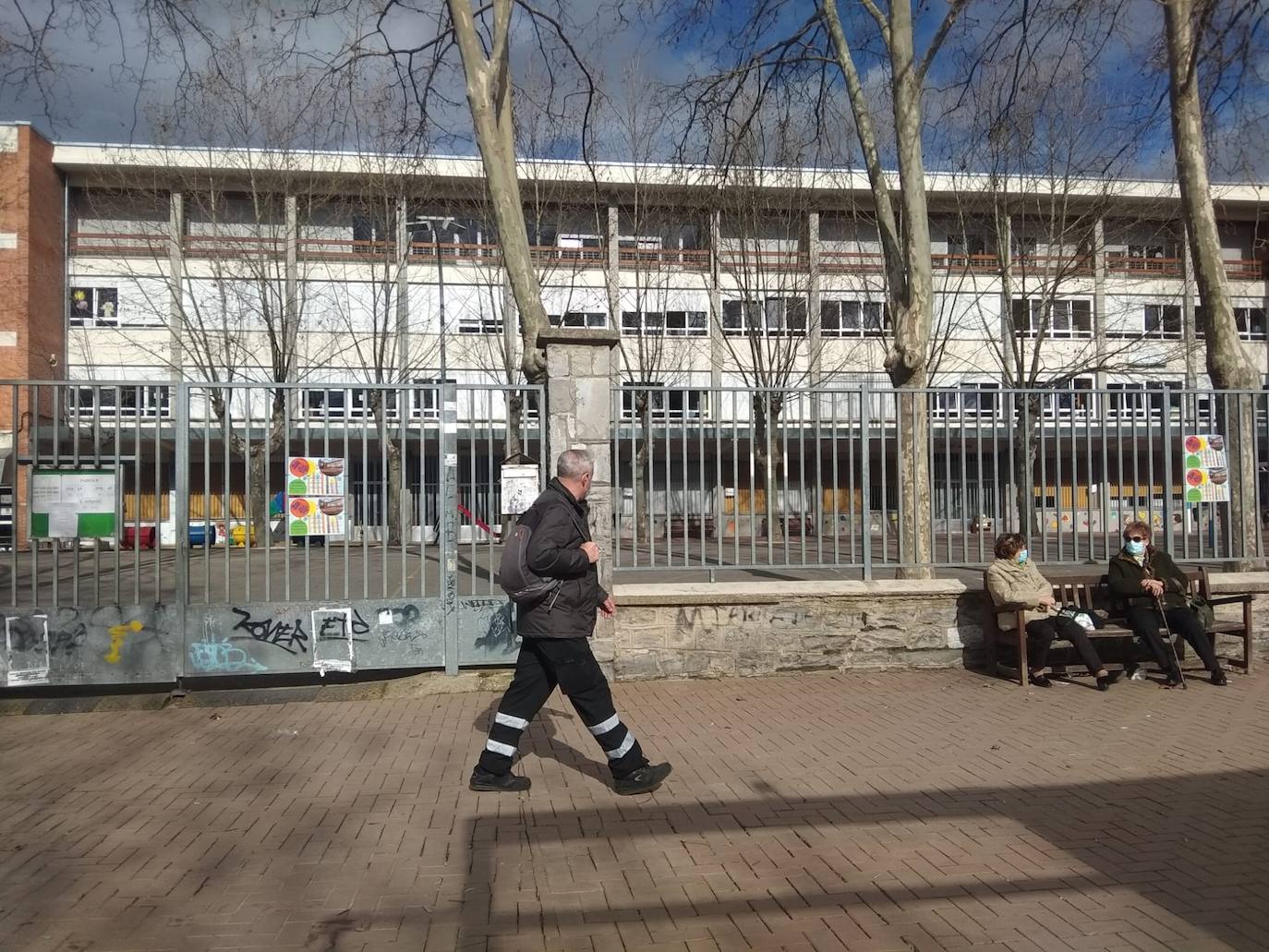 El colegio Judimendi está vacío desde este miércoles. 