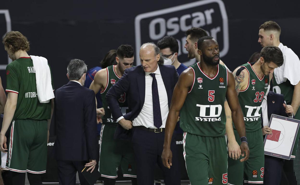 Dusko Ivanovic, durante un receso del duelo entre Real Madrid y Baskonia.