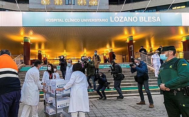 El pasado lunes llegaron a Aragón las primeras 5.430 vacunas de AstraZeneca.