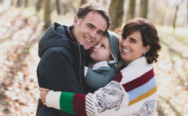 Ander, Luka y Virginia Berasategui.