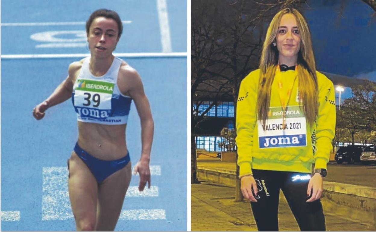 Aitana Rodrigo, en los 60 metros. Judith Otazua, bronce en 1.500 metros. 