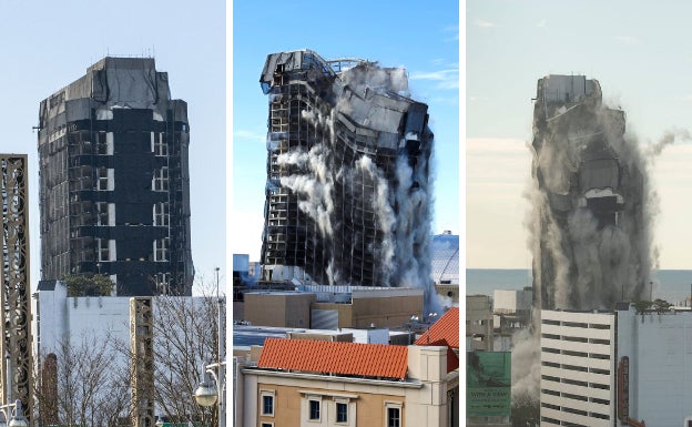 Fotos: Derribado el casino que Trump construyó en Atlantic