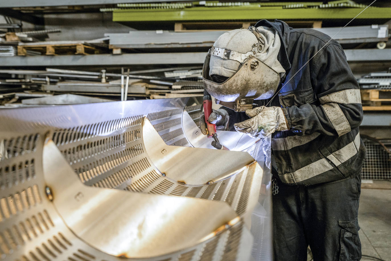 Este es el tercer banco en el que se asentará el 'Minotauro' y está hecho de acero inoxidable. El último se cambió hace ocho años.