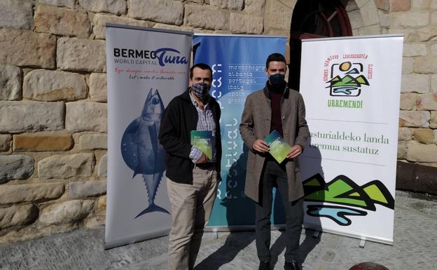 Ignacio Serrats BTWCko presidentea Aritz Abaroa alkatearekin, ekitaldiaren aurkezpenean.