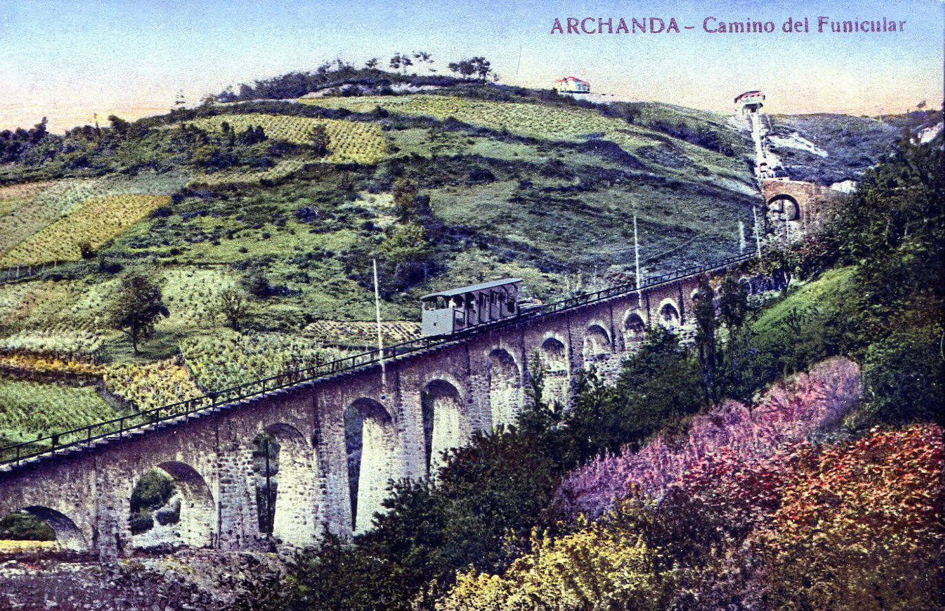 Imagen del funicular en 1915.