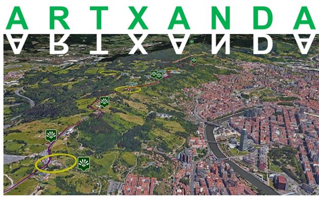 Fotomontaje del proyecto de activación de Artxanda. 