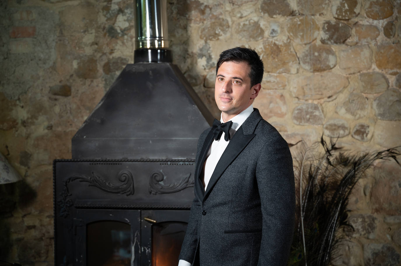 Unai Landa también peinó al director David Pérez Sañudo.