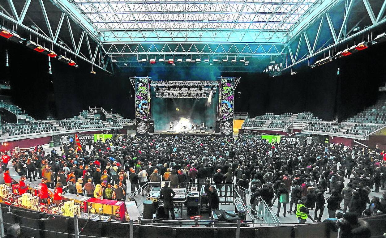 Concierto del grupo Not On Tour en una anterior edición del ciclo Gasteiz Calling que acogió durante varias cursos el Iradier Arena.