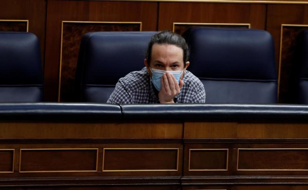 Pablo Iglesias, en su último día en el Congreso de los Diputados. 