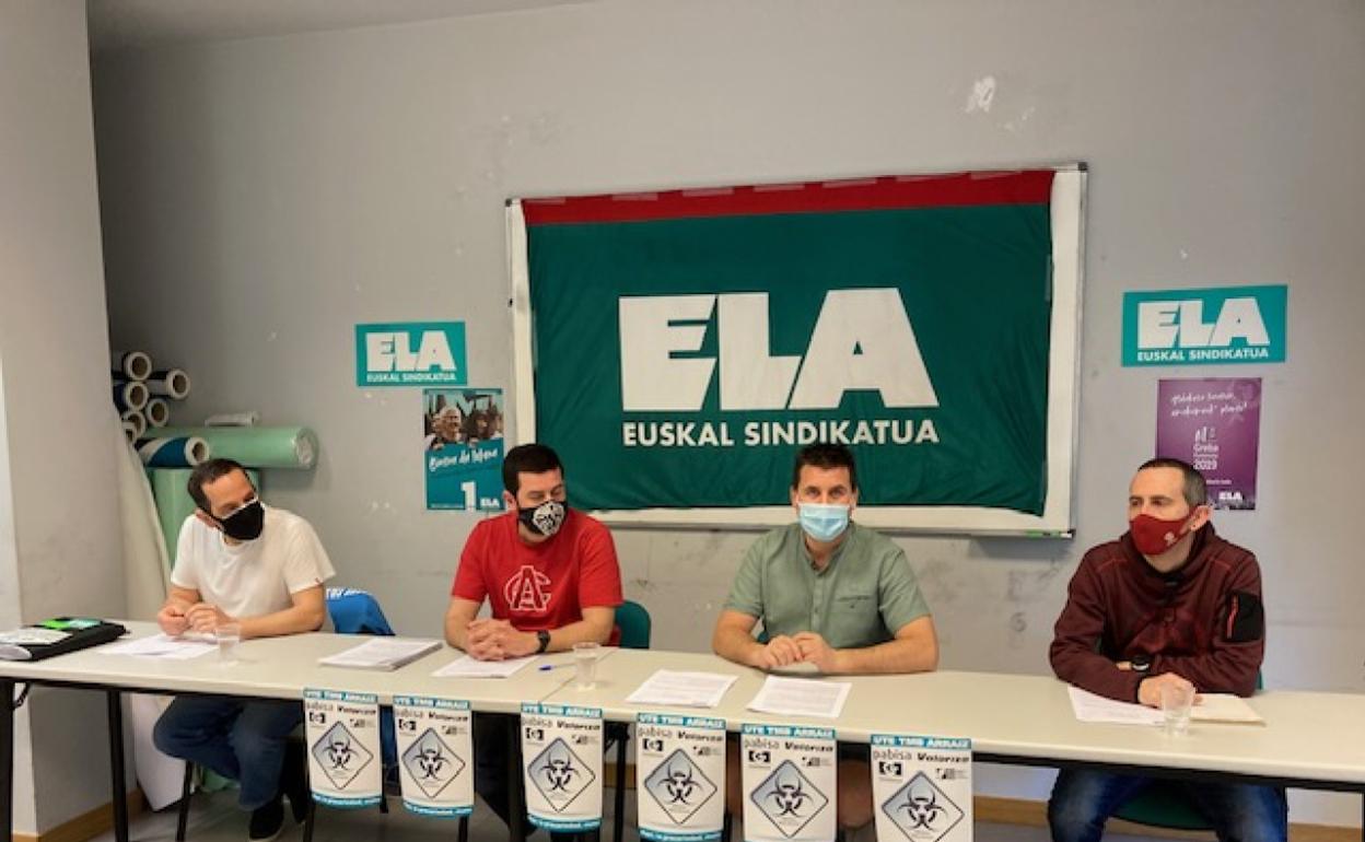 El comité de empresa ha denunciado la situación este miércoles en las oficinas que tiene ELA en Barakaldo. 