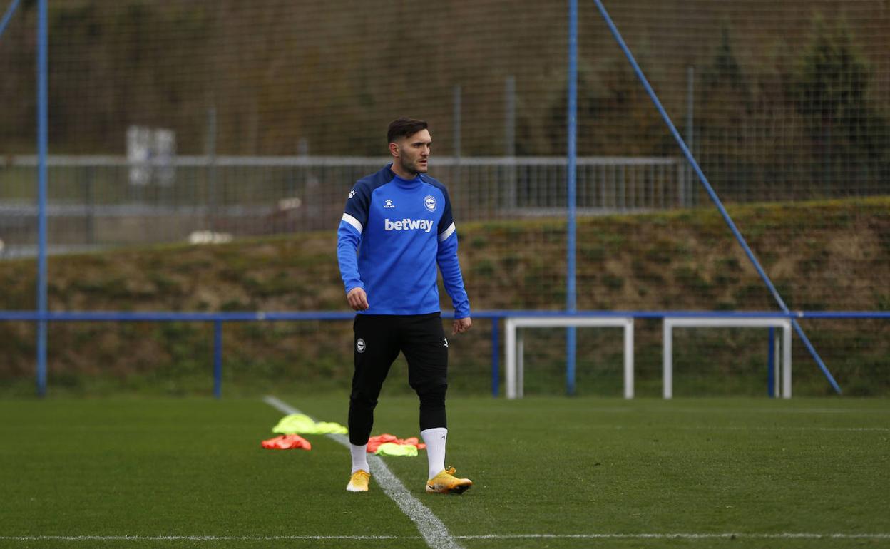 Lucas, durante un entrenamiento reciente. 