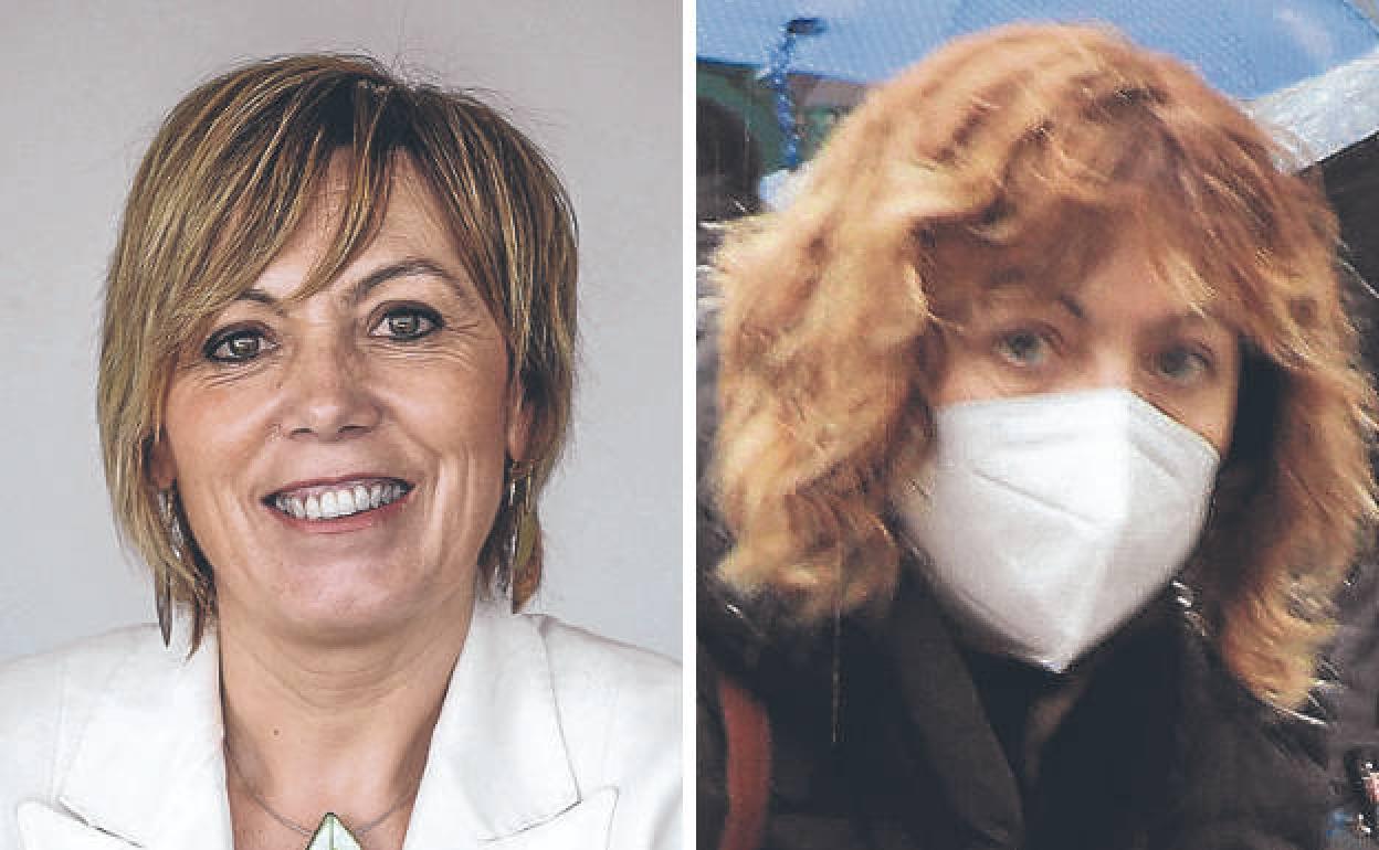 A la izquierda, el aspecto habitual de Larrion. A la derecha, el 'look' con el que fue a declarar a la comisaría de la Ertzaintza.