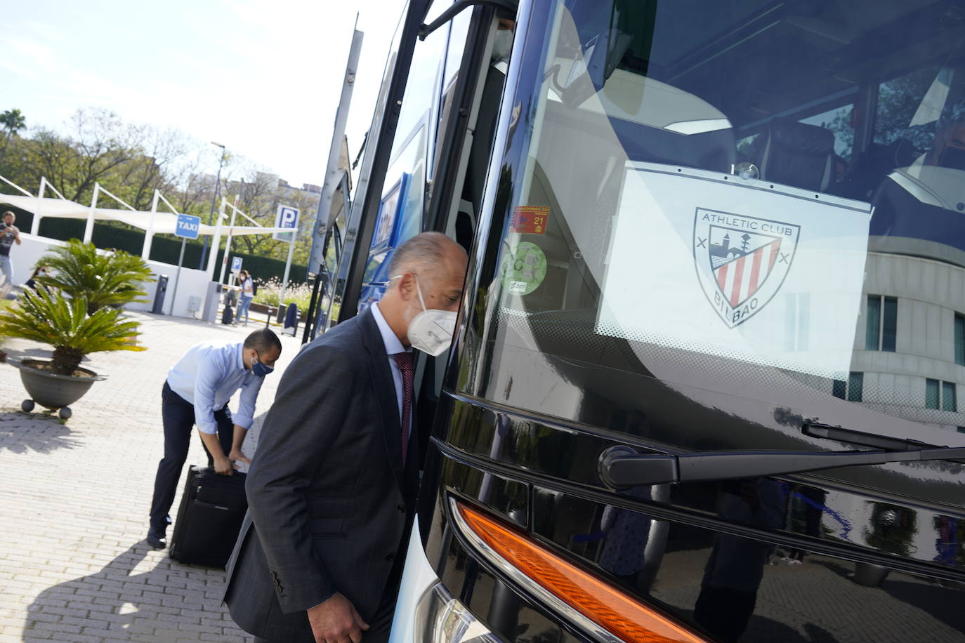Fotos: Los jugadores rojiblancos ya regresan a Bilbao
