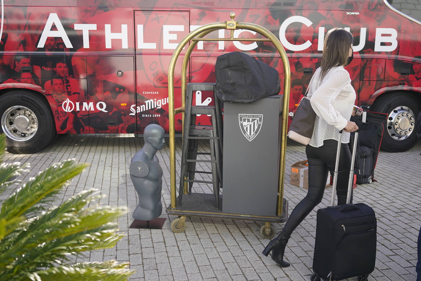 Fotos: Los jugadores rojiblancos ya regresan a Bilbao