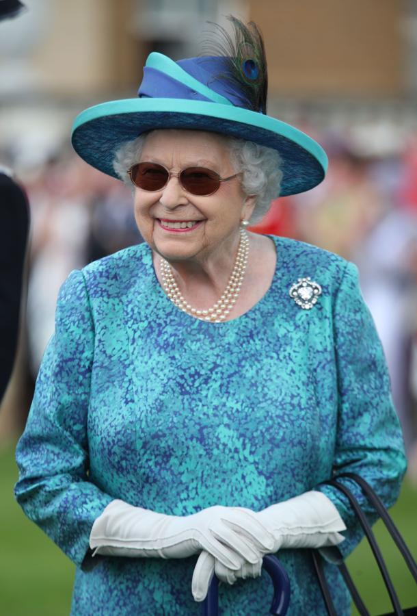 La reina Isabel II, en una fiesta en el jardín en el Palacio de Buckingham, el 31 de mayo de 2018.