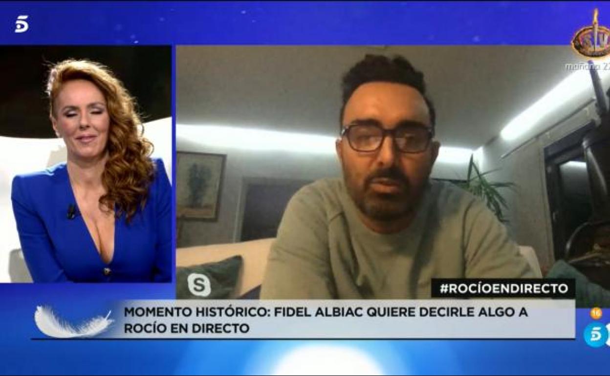 Entrevista a Rocío Carrasco en Telecinco: Fidel Albiac sorprende en directo a su mujer