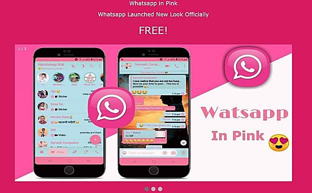 Página de descarga de la 'aplicación' fraudulenta.