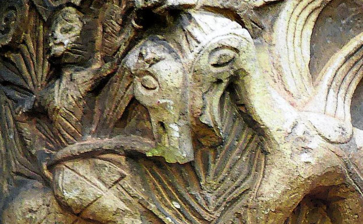 El capitel de Alejandro Magno en Armentia. 