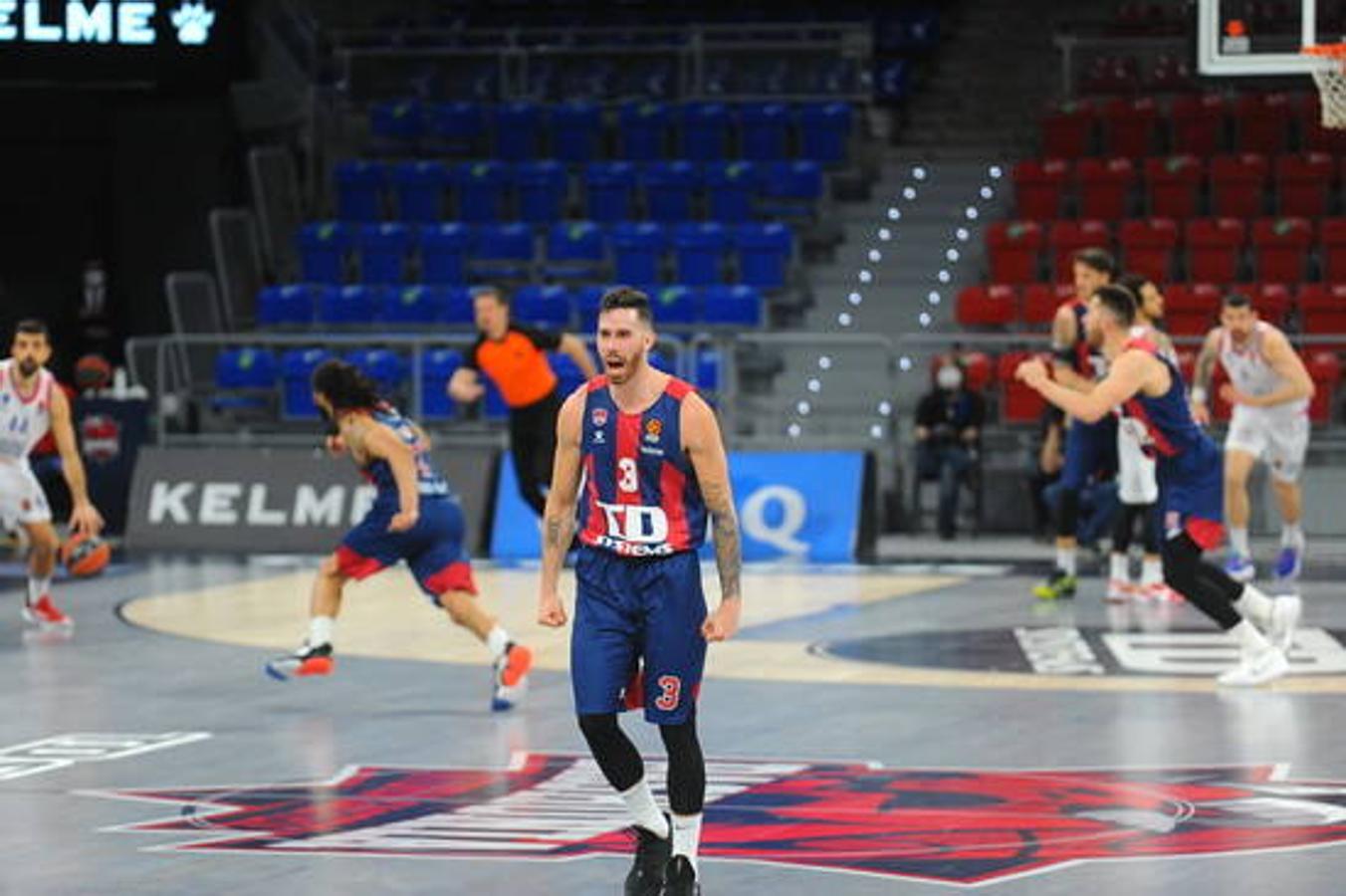 El triple para forzar la prórroga en el partido contra el Efes será el último gran momento de su etapa vestido de azulgrana. 