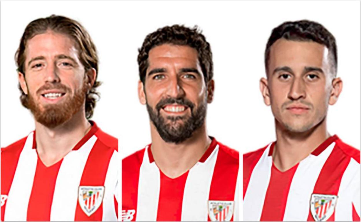 Iker Muniain, Raúl García y Alex Berenguer.