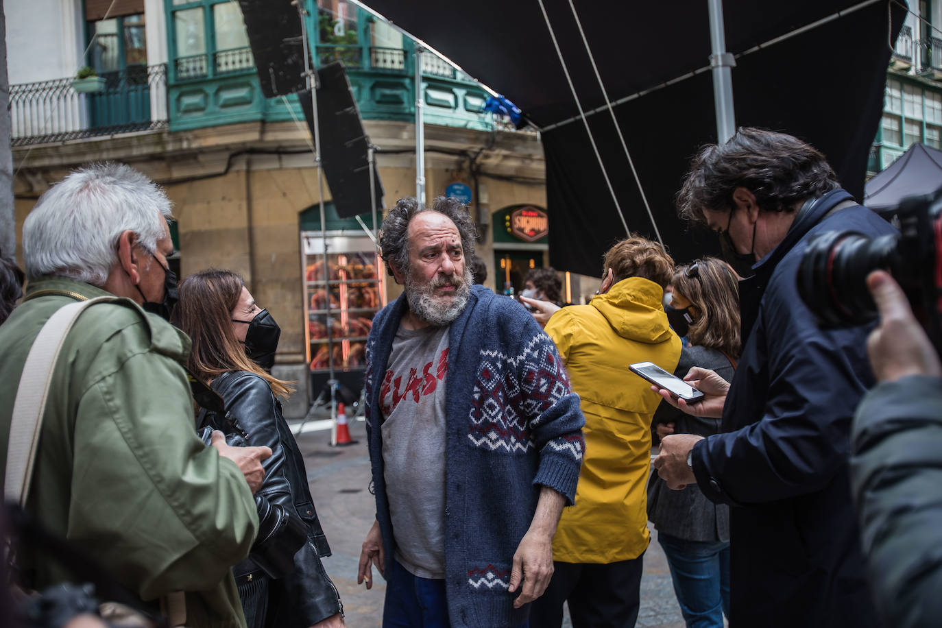 Fotos: Rodaje de &#039;La vida padre&#039; en el Casco Viejo de Bilbao, en imágenes