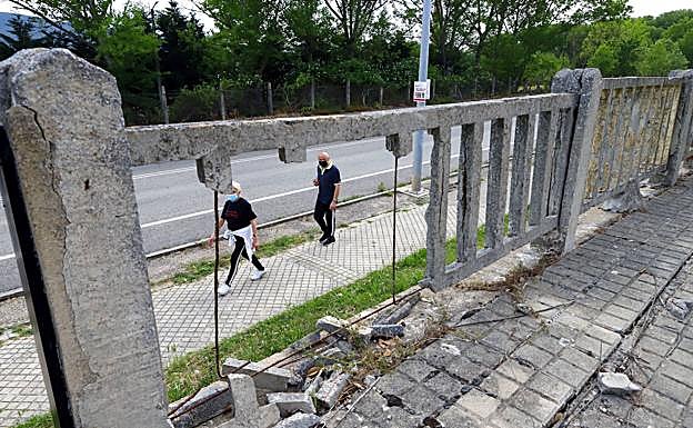 Estado del tramo del Poblado Los Ángeles que se va a reparar. 