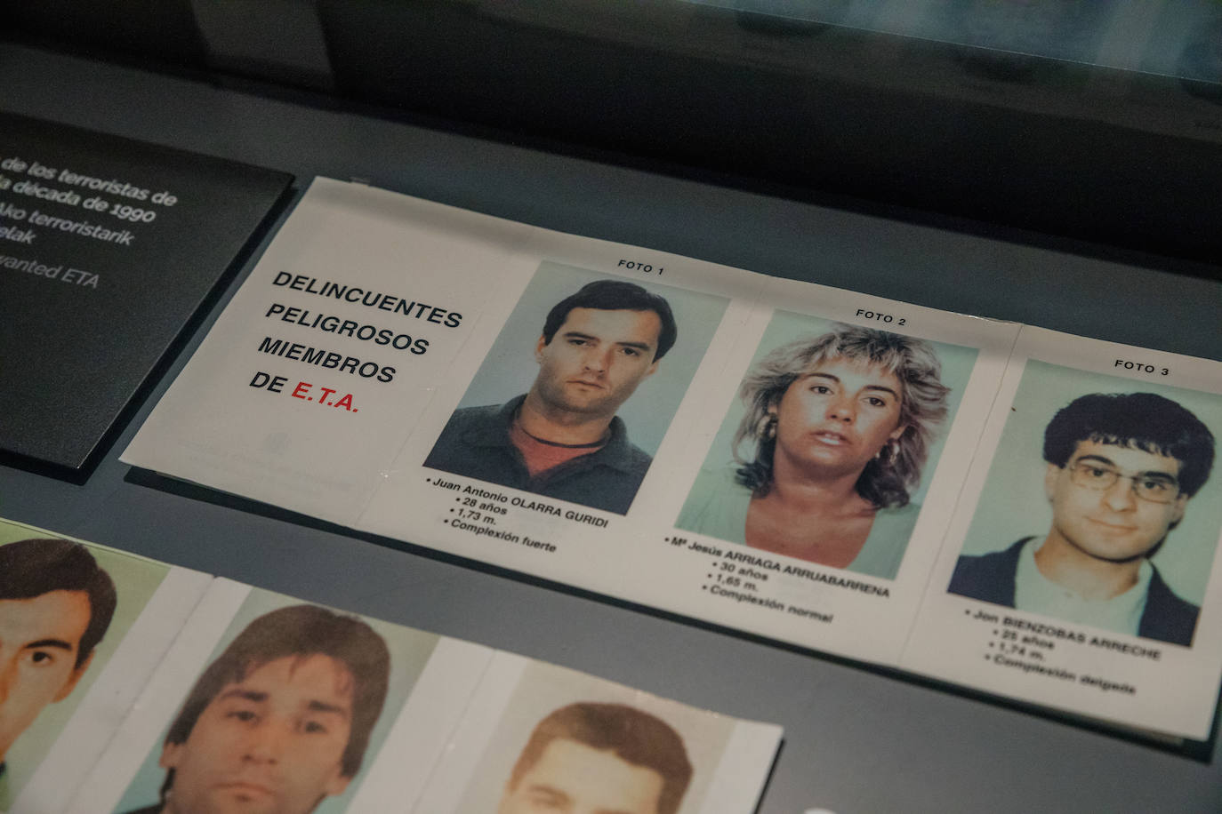 Fotografías de los más buscados de ETA en la década de los noventa.