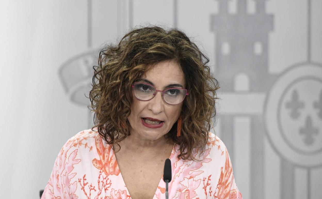 María Jesus Montero, durante la rueda de prensa del Consejo de Ministros.